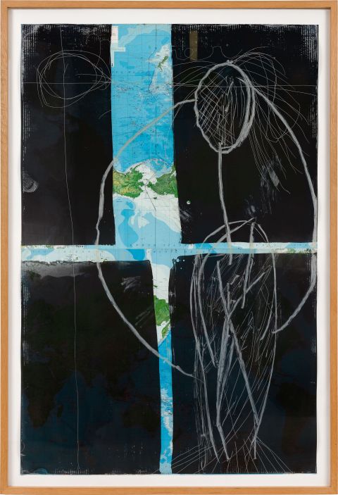 Julian Schnabel, Mother (713/9), 1985, Druckgrafik, Mischtechnik, 181,6 x 120,5 cm, Museum Ratingen, © VG Bild-Kunst, Bonn 2026